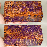 Large stabilized box elder burl wood block