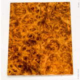 Stabilized golden amboyna burl wood scales
