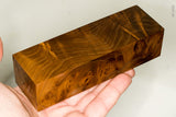 Stabilized wood wild olive burl block
