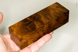 Stabilized wood wild olive burl block