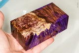 Large stabilized box elder burl wood block