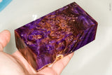 Large stabilized box elder burl wood block