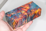 Large stabilized box elder burl wood block