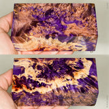 Large stabilized box elder burl wood block