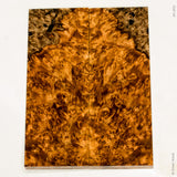 Stabilized golden amboyna burl wood scales