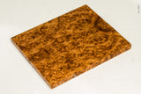 Stabilized golden amboyna burl wood scales