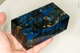 Large stabilized box elder burl wood block