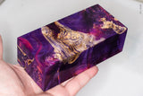 Large stabilized box elder burl wood block