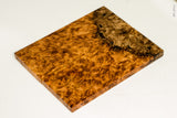 Stabilized golden amboyna burl wood scales