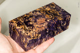 Large stabilized box elder burl wood block