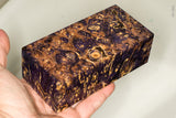 Large stabilized box elder burl wood block