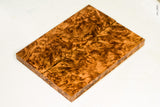 Stabilized golden amboyna burl wood scales
