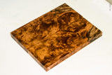 Stabilized golden amboyna burl wood scales