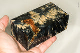 Large stabilized box elder burl wood block