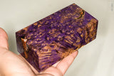 Large stabilized box elder burl wood block