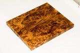 Stabilized golden amboyna burl wood scales