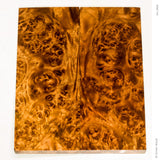 Stabilized golden amboyna burl wood scales