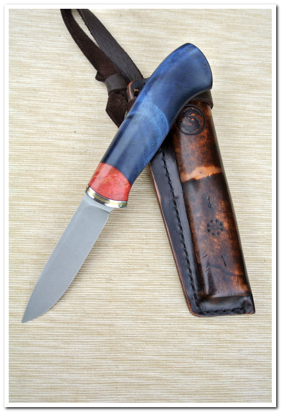Handmade bushcraft hunting camping knife 95mm, M390 stainless steel