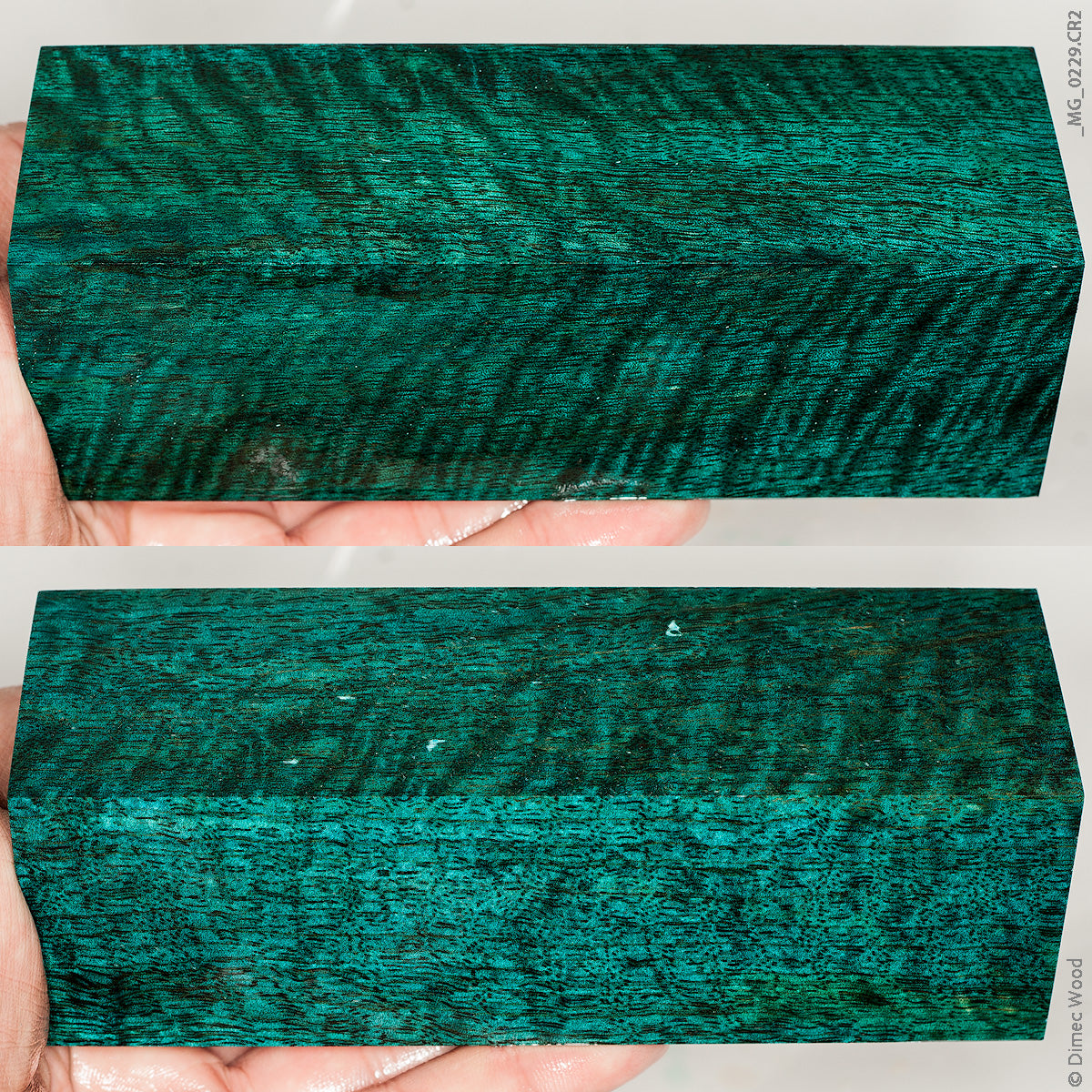 Stabilized quilted mango wood block – Dimec wood
