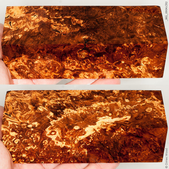 Stabilized wood box elder burl block