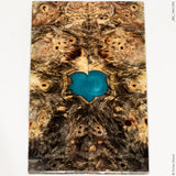 Stabilized wood hybrid buckeye burl panels