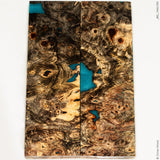 Stabilized wood hybrid buckeye burl panels