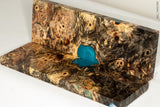 Stabilized wood hybrid buckeye burl panels