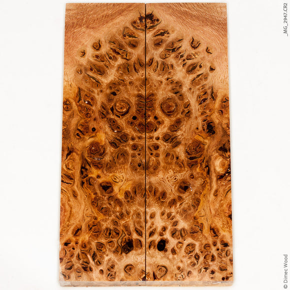 Stabilized wood oak burl panels