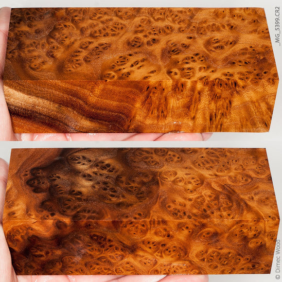 Stabilized wood wild olive burl block