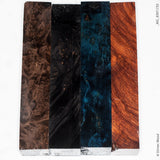Stabilized wood assorted burl pen blanks 4 pcs