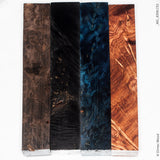 Stabilized wood assorted burl pen blanks 4 pcs