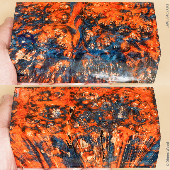 Stabilized wood box elder burl block