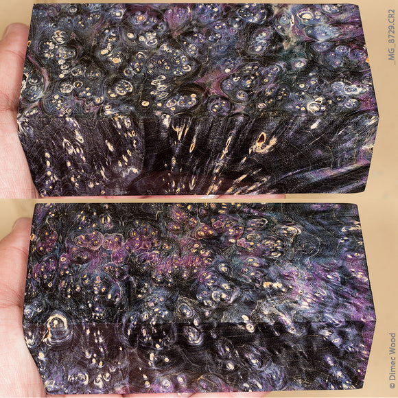 Stabilized wood box elder burl block