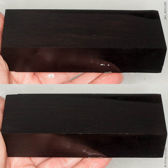Stabilized black hornbeam wood block